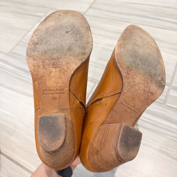 Madewell Genuine Leather Billie Ankle Boots Boho Preppy Fall Winter Booties 7.5 - Picture 8 of 9